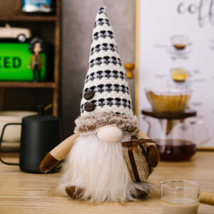 Coffee gnome gift box diamond hat with light