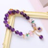 Wholesale Purple Crystal Zircon Beaded Bracelet