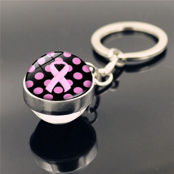 O1CN01uzS5J21hduMHyKClM_2201226834301-0-cib Wholesale Care Breast Cancer Vermicelli with Zinc Alloy Key Chain
