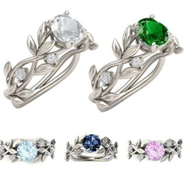 O1CN01uzx1KU1njIUyqFzFj__4140035125-0-cib Wholesale Alloy Olive Leaf Multicolor Diamond Ring