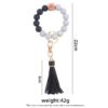 Wholesale Leather PU Tassel Silicone Wrist Keychain