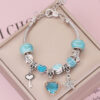 Wholesale DIY Love Crystal Glass Alloy Bracelet