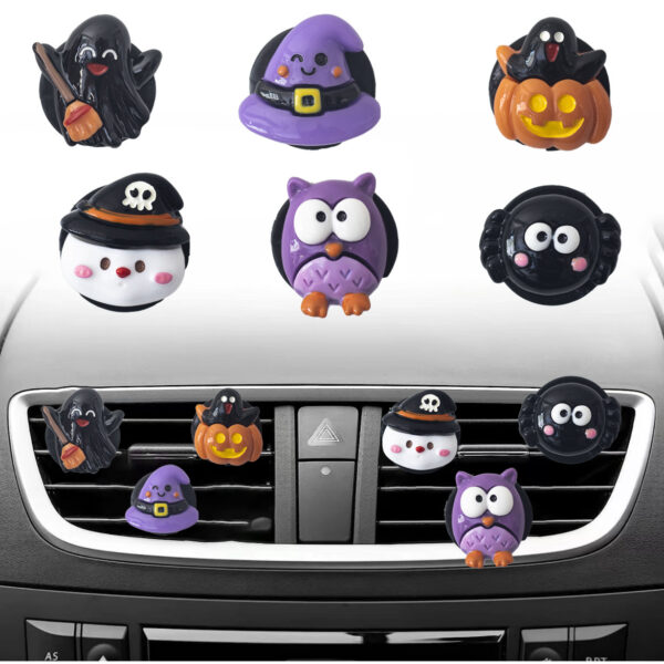 Wholesale Halloween Cute Ghost Aroma Clip Resin Car Accessories