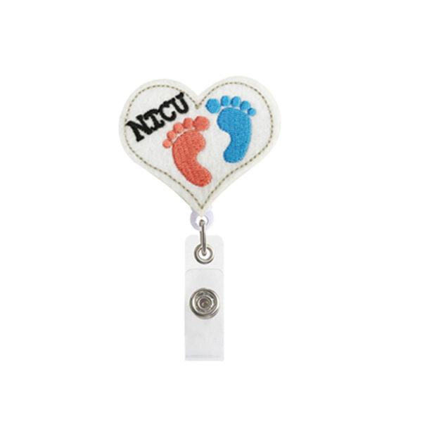 Wholesale Badge Reels ABS Embroidered Felt Cloth Nurse Doctor Retractable Keychain