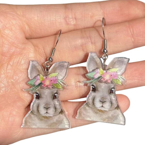 O1CN01v6QuBK1ZFcYIXPTOa_1794553165-0-cib Wholesale Acrylic Double Layer Printing Cute Cartoon Animal Rabbit Easter Earrings