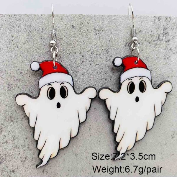 O1CN01v6krm82CFreNZHwA6_2207539588445-0-cib Wholesale Christmas Ghost Acrylic Christmas Hat Lanterns Christmas Earrings