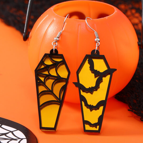 O1CN01v7TRD721msQQnYXrU_1121057028-0-cib Wholesale Acrylic Ear Spider Web Wooden Coffin Earrings
