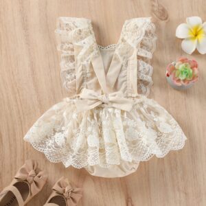 O1CN01v8htro1EFyidopCyI__2211017030323-0-cib Wholesale Western Style Lace Flying Sleeve One-Piece Baby Clothes