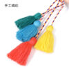 Wholesale Braided Colorful Tassel Pendant Alloy Keychain