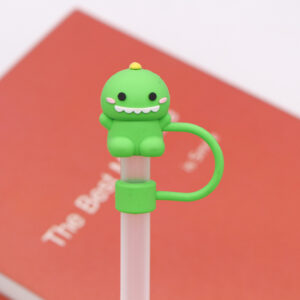 Green Blush Dinosaur 10mm / Bagged without straw