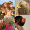 Wholesale Plastic Big Flower Hair Clip
