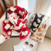 O1CN01vG5e0H25QfbaTHa2P_2214963367521-0-cib Wholesale Winter Cow Pattern Knitted Polyester Scarf