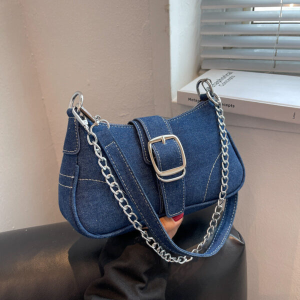 Wholesale Denim One Shoulder Underarm Square Bag