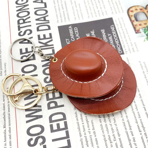 O1CN01vGi8QQ21Ch5U9bD3k_2214806296949-0-cib Wholesale PU Leather Western Cowboy Hat Keychains