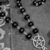 O1CN01vGoUuK21w2Gd6LG1i_2212819817048-0-cib Wholesale Alloy Circle Pentagram Cross Black Beaded Necklace