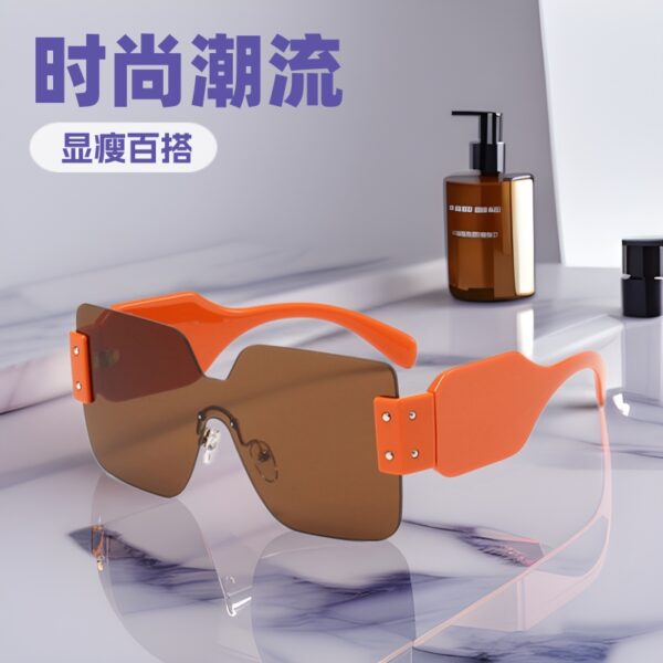Wholesale PC Brown Large Frame Women's Sunglasses
