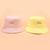 Wholesale LGBT Rainbow Embroidery Cotton Bucket Hat