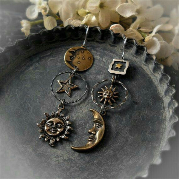 O1CN01vIyH7B1fCJA9qKDLi__4260613970-0-cib Wholesale Pentagram Sun Moon Long Pendant Alloy Earrings