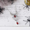Wholesale Vintage Ruby Spider Dark Gothic Style Exaggerated Personality Necklaces