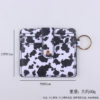 Wholesale Color Solid Color ID Case PU Leather Card Holder Keychain Coin Purse