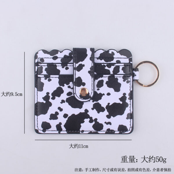 Wholesale Color Solid Color ID Case PU Leather Card Holder Keychain Coin Purse