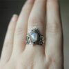 Wholesale Vintage Moonstone Alloy Rings