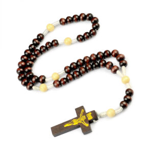 Brown with beige / 7*8mm