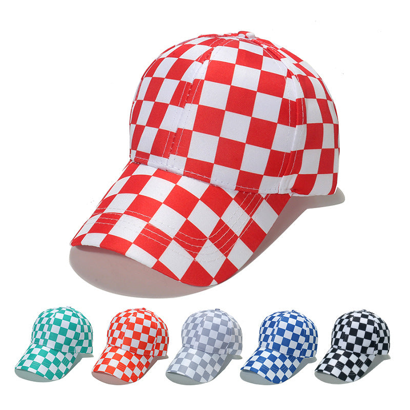 Wholesale lyester Checkerboard Baseball Cap