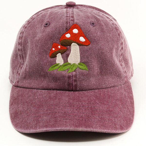 Wholesale Washed Cotton Mushroom Baseball Caps
