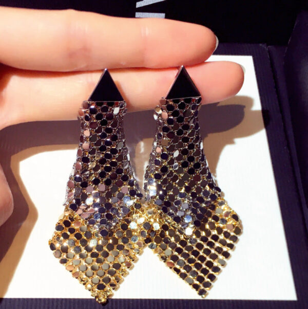 Wholesale Long Sequin Tassel Copper Earrings