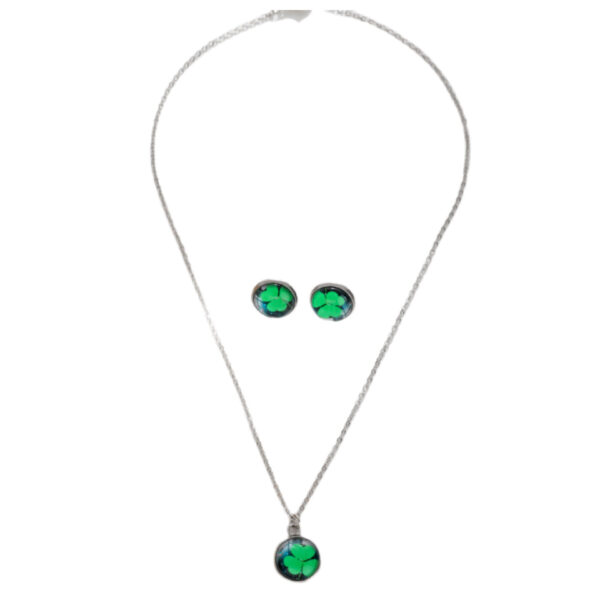 Wholesale St. Patrick's Day Lucky Shamrock Earrings Necklace Set