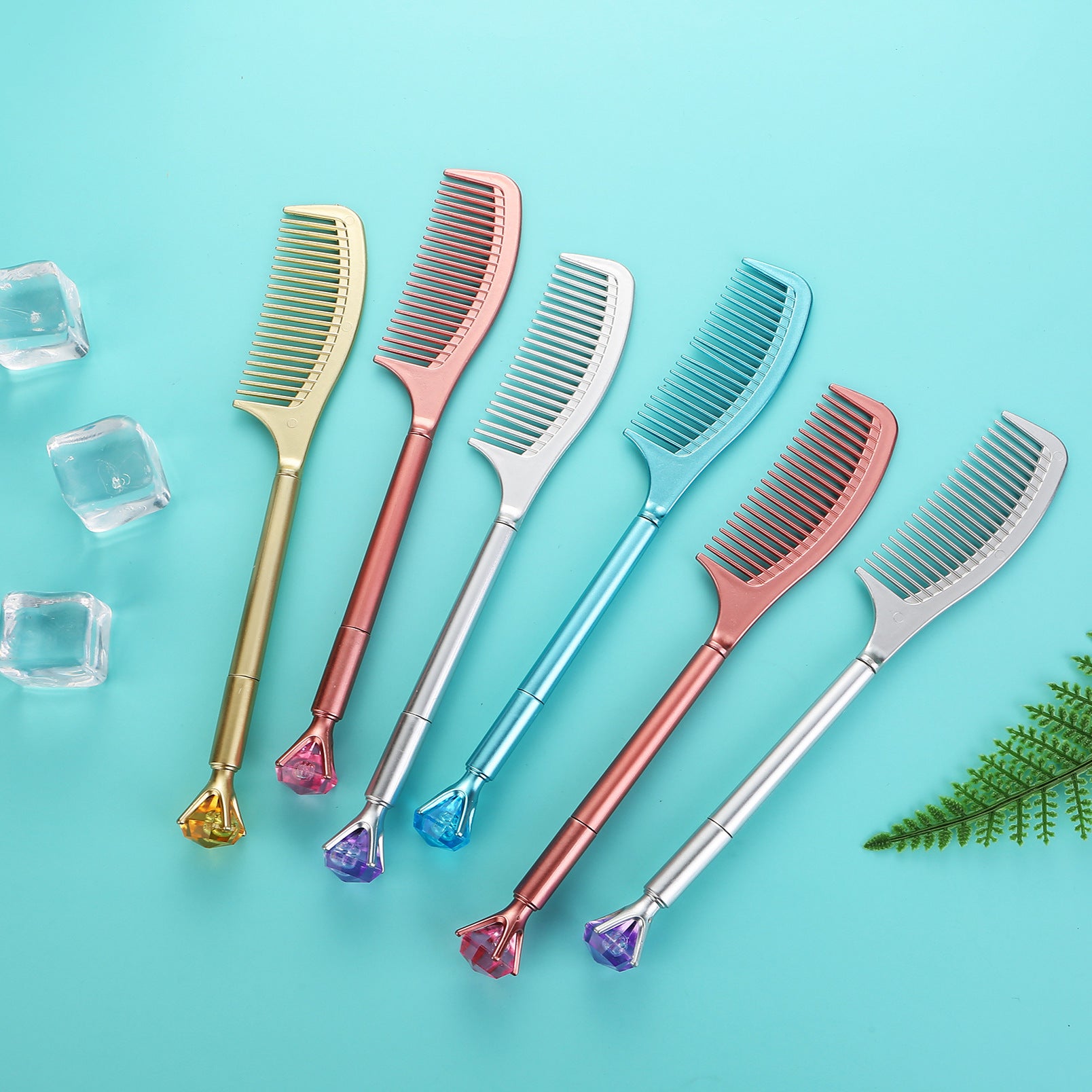 Wholesale Diamond Comb Plastic Ballint Pen