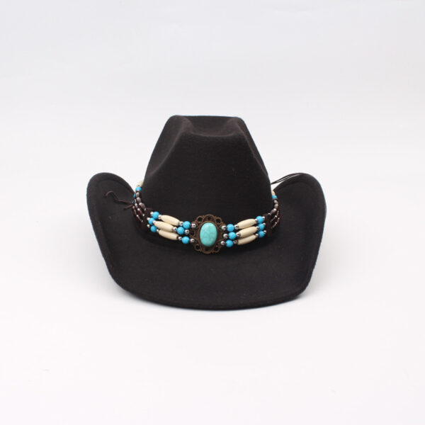 Wholesale Imitation Cashmere Turquoise Western Cowboy Hats