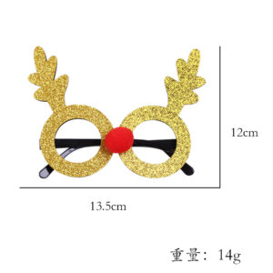 Round gold antlers