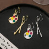Wholesale Personalized Interesting Painting Pen Drawing Board Earrings