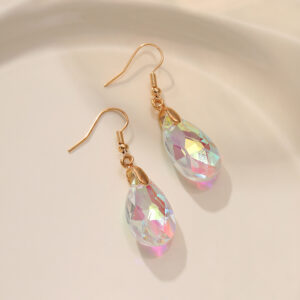 White AB color-earrings