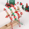 Wholesale Christmas Woven Adjustable Snowman Christmas Tree Old Man Deer Antler Bracelet