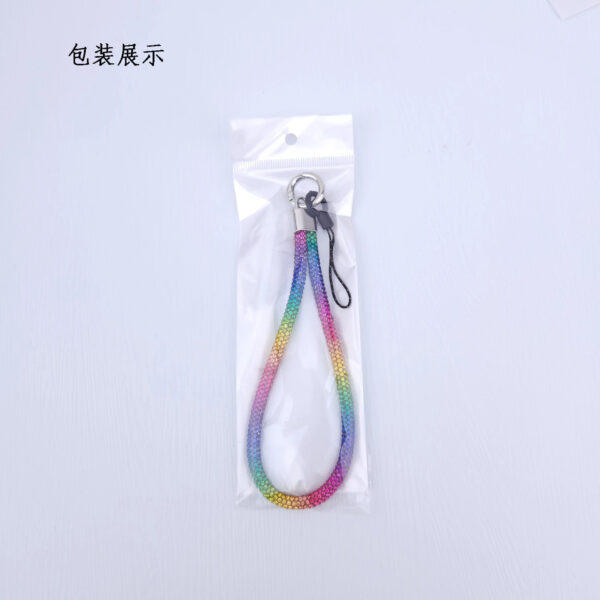 Wholesale colorful diamond lanyard keychain