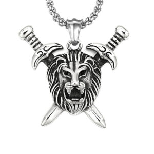 Lion back sword + stainless steel chain