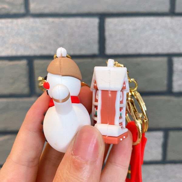 Wholesale Christmas Santa Claus Elk Snowman Keychain