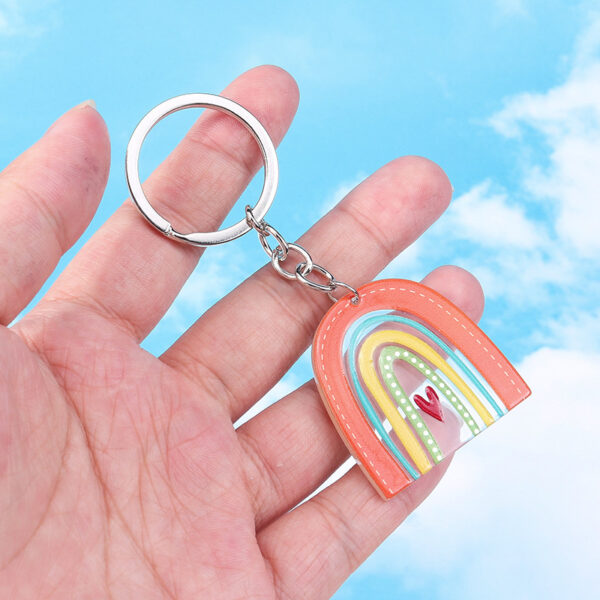 O1CN01vdwDoJ2KzDi9pP7LZ_2211051639627-0-cib Wholesale Acrylic Rainbow Keychain School Bag Accessories Pendant