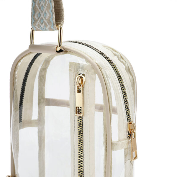 Wholesale TPU Transparent Wide Shoulder Strap Waterproof Chest Bag Outdoor Sports Crossbody Bag