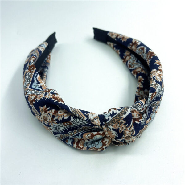Wholesale Artistic Retro Geometric Fabric Print Headband