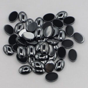 black gallstone / 13*18MM oval ring surface