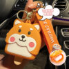 Wholesale Silicone Shiba Inu Dog Keychain Pendant Coin Purse