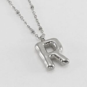 Steel letter R (with chain)