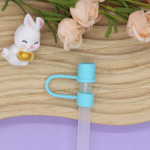 Cyan -10mm / 10mm straw cap [without straw]]