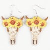 O1CN01vmQniT27ScYaO2fJs_3843297796-0-cib Wholesale Western Style Sunflower Cow Head Boots Wood Chip Hollow Earrings