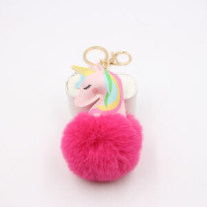 Rose Red / Unicorn Pendant Keychain