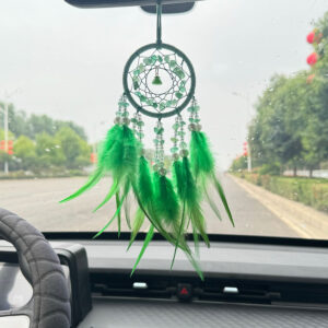Crystal stone car hanger-green